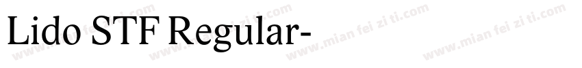 Lido STF Regular字体转换